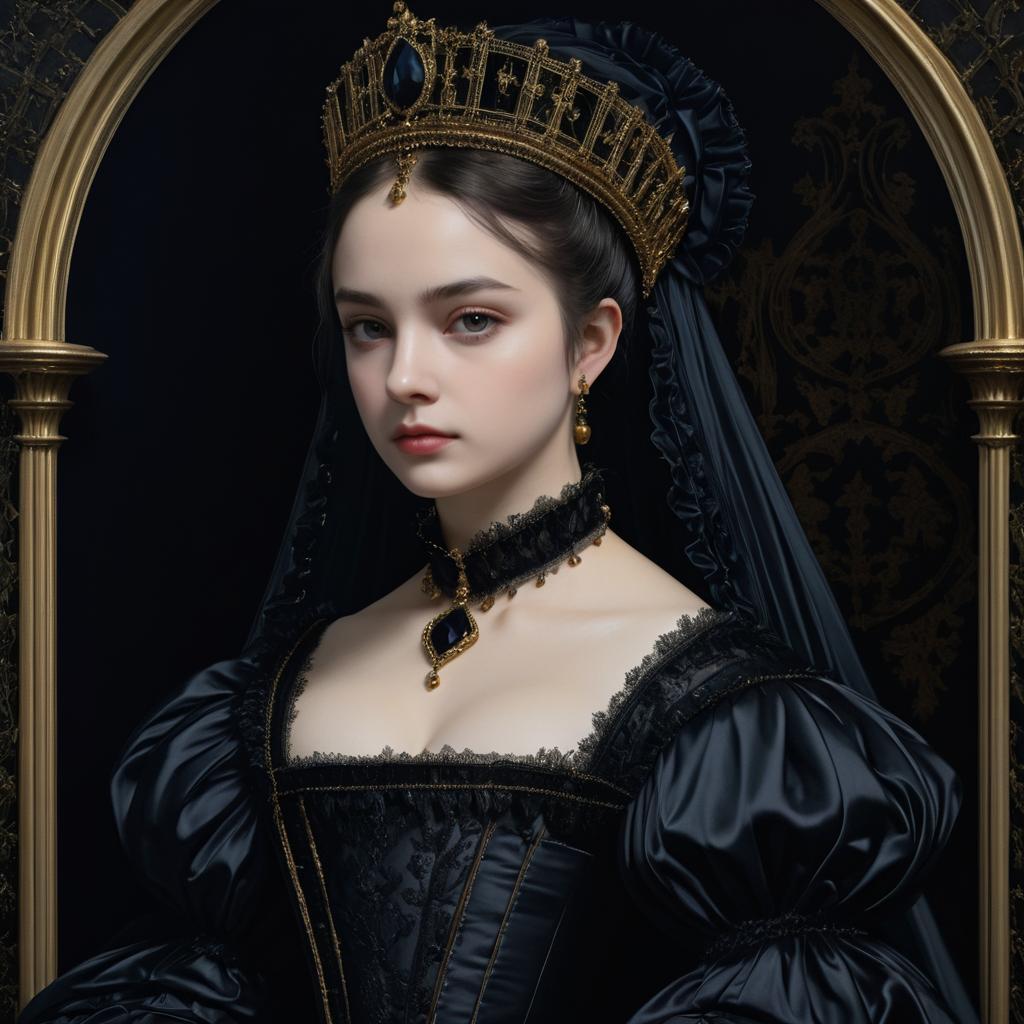 Gothic Princess Portrait in Classic Realism