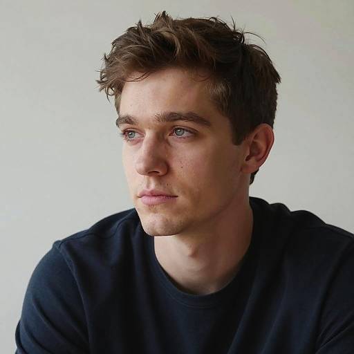 Contemplative Young Man Portrait