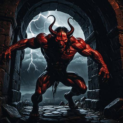 Fantasy Incubus Under Stone Archway