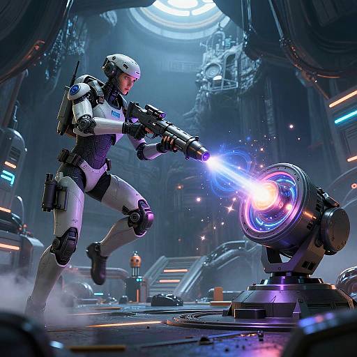 Nano-Suited Operative vs Particle Turret