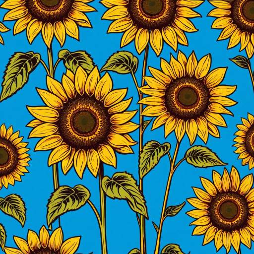 Vector Art Sunflower Pattern