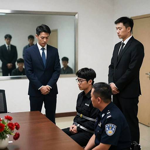 Intense Interrogation Scene in Focus