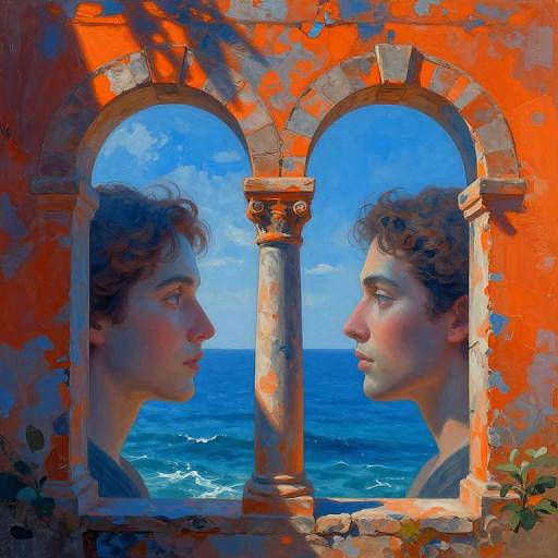 Surreal Stone Arches with Dreamers