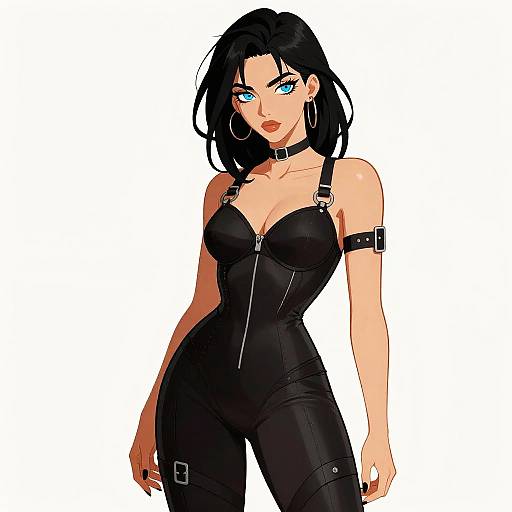 Pre-Raphaelite Cyberpunk Erotic Woman Portrait