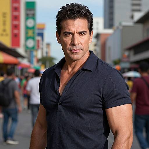 Confident Mature Latina Man Portrait