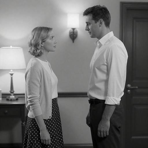 Intimate Indoor Portrait: Man and Woman