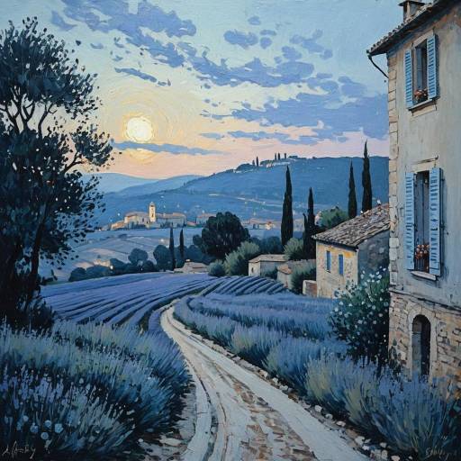 Impressionist Twilight in Provence