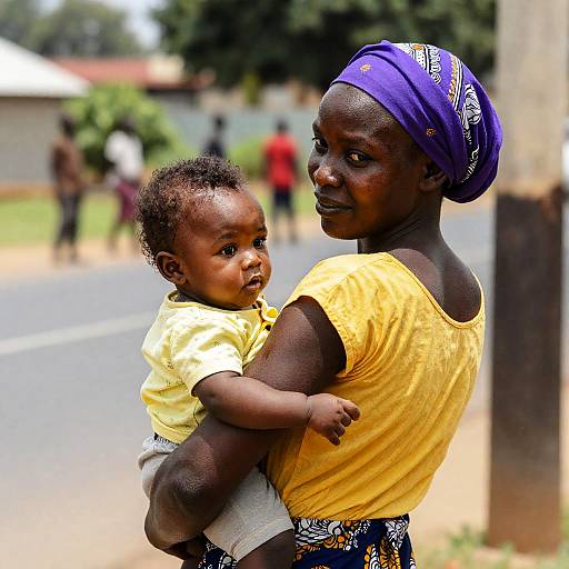 Portrait of an African Woman and Baby