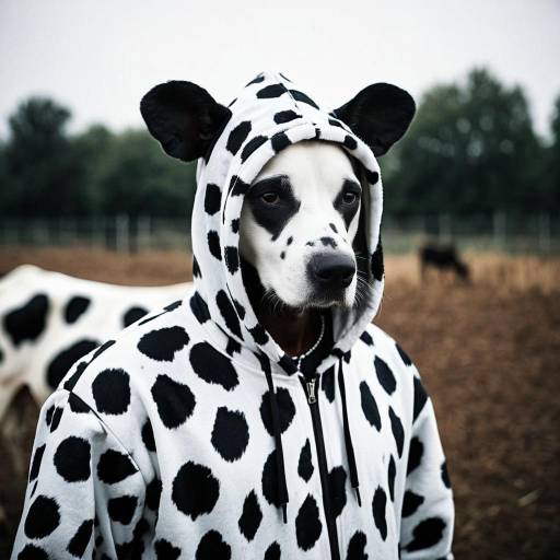 Dog in Dalmatian Costume Hoodie