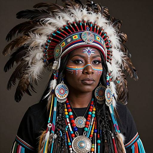 Regal Native American Woman Portrait