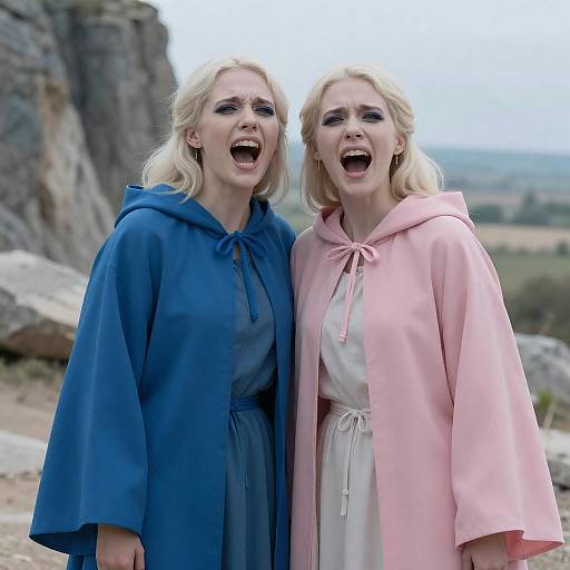 Screaming Sisters in Colorful Cloaks
