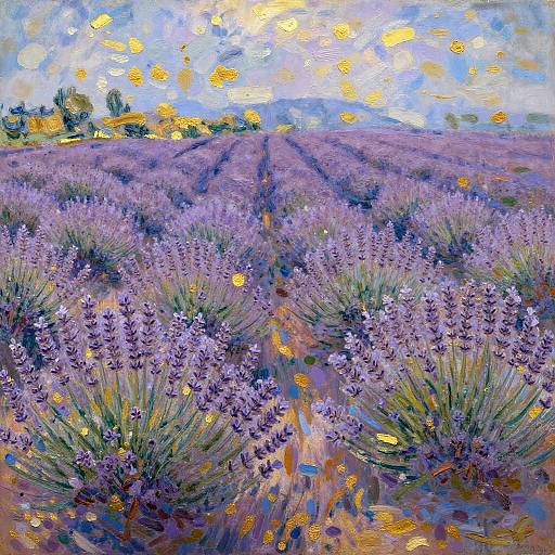 Enchanting Lavender Field by Monet
