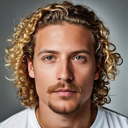 Young Man with Curly Blonde Hair