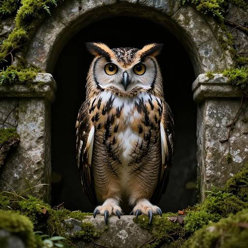 Majestic Owl with Regal Crown