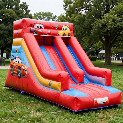 Cartoon Car Themed Inflatable Slide