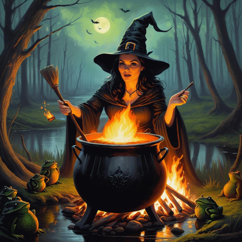 Sinister Witch Brewing Ale in Swamp