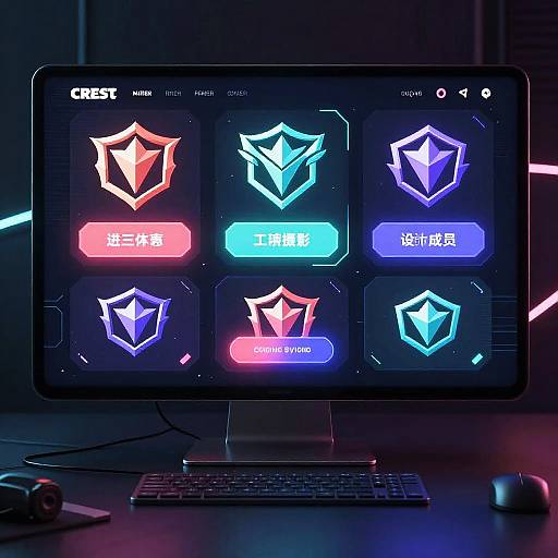 Futuristic Crest Maker Workspace