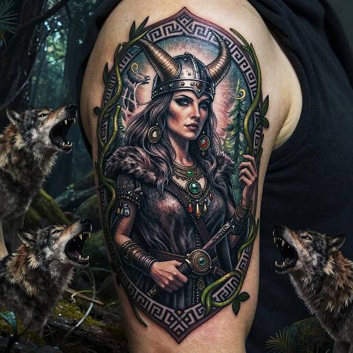 Viking Witch Tattoo Art