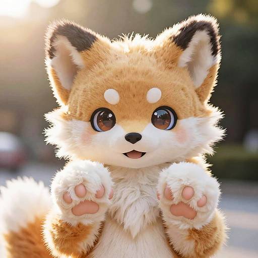 Cute Fursuit Character with Paws