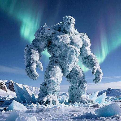 Ultra-Realistic Towering Ice Golem