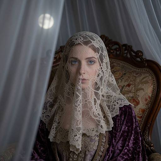 Enigmatic Celtic Woman in Lace