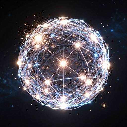 Glowing AI Neural Network Orb