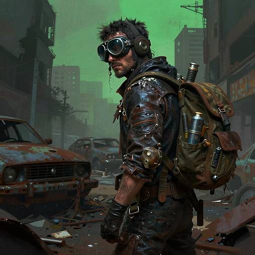 Post-Apocalyptic Scavenger in Wasteland