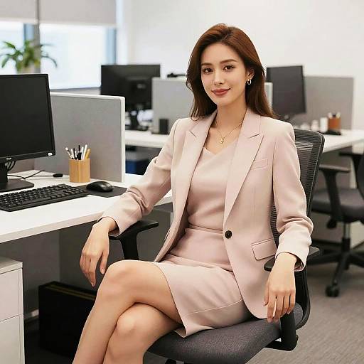 Relaxed Professional in Soft Pastel Blazer
