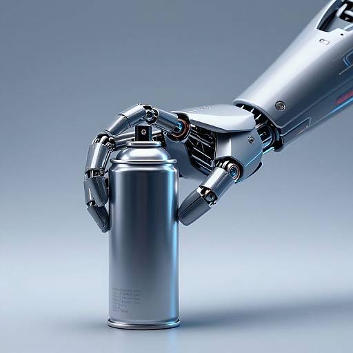 Cyberpunk Robotic Hand with Spraycan