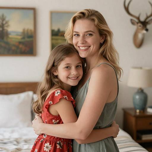 Warm Embrace: Smiles and Soft Lighting