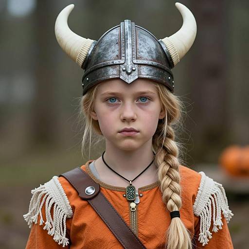 Viking Girl Halloween Portrait Photography