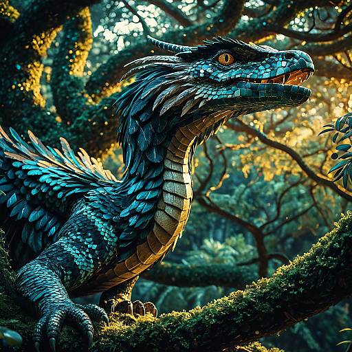 Crystalline Feathered Serpent in Enneanetree Canopy