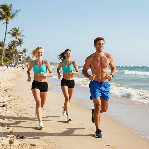 Sunny Beach Runners by Shoreline
