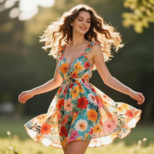 Sunlit Floral Summer Dress