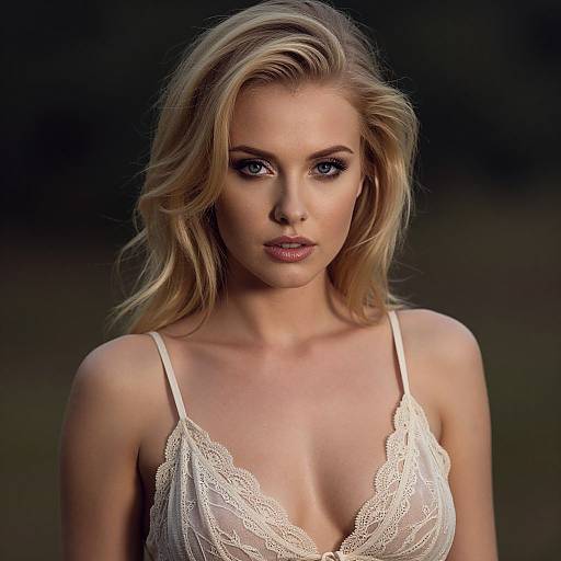 Cinematic Blonde Woman Portrait