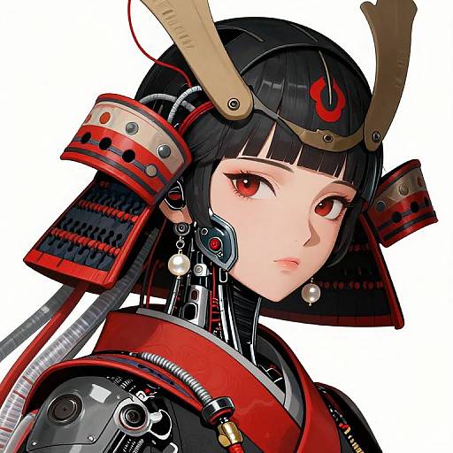 Feudal Neo Tokyo Cyborg Samurai Girl