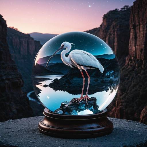 Twilight Ibis Spirit in a Crystal Ball Twilight Ibis Spirit in a Crystal Ball