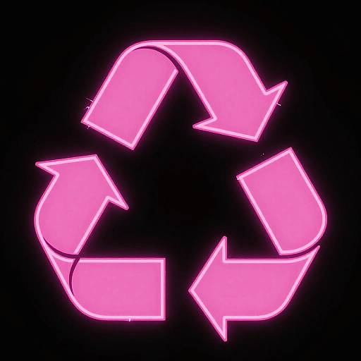 Electrified Hot Pink Recycle Logo