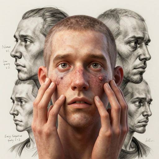 Bizarre Multi-Headed Character Sketch