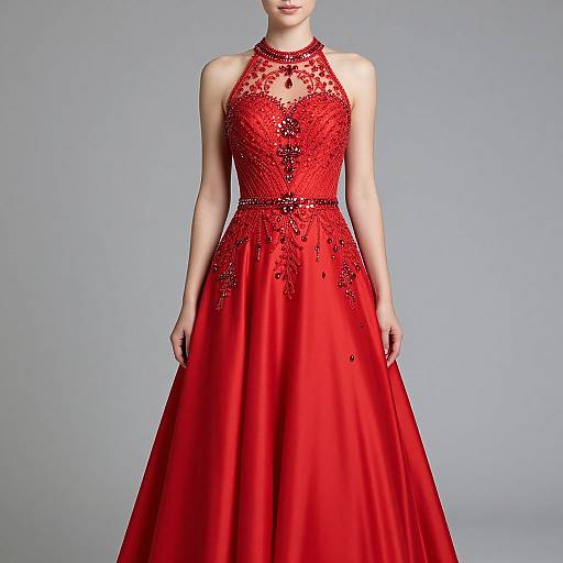 Elegant Red Prom Dress Showcase