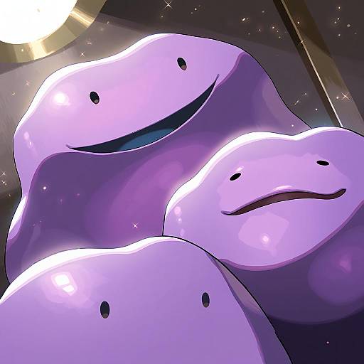 Illustration of Ditto, pokemon in the style of Shin'ya (shin'yanchi)