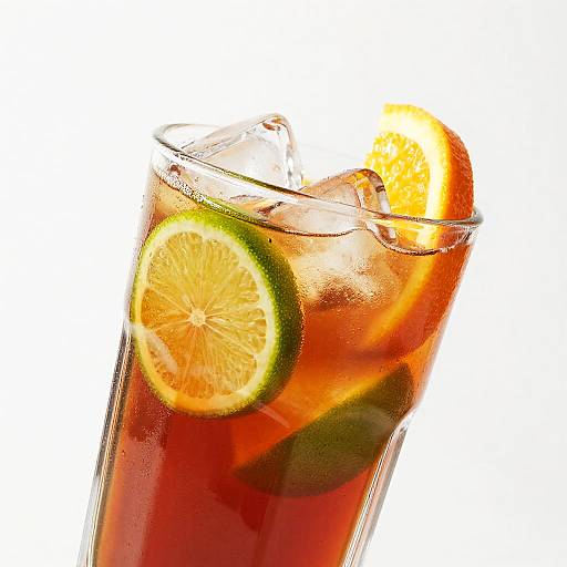 Close-Up of Iced Tea with Citrus