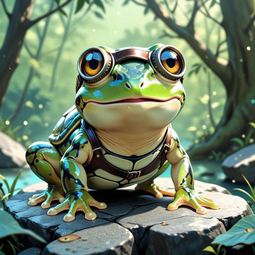 Blue Tree Frog with Metallic Details Blue Tree Frog with Metallic Details