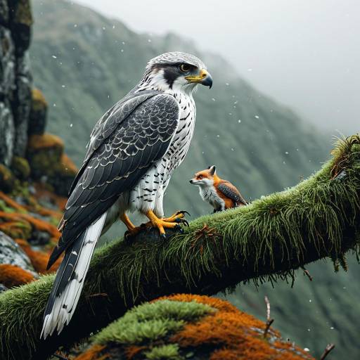 Enchanting 3D Animation of Falcon and Fox