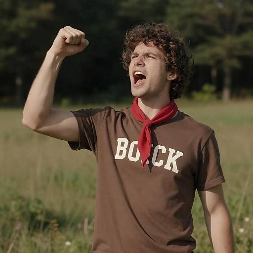 Passionate Shout in a Sunlit Field