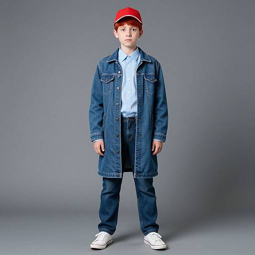 Red Scientist Costume Full Body Portrait