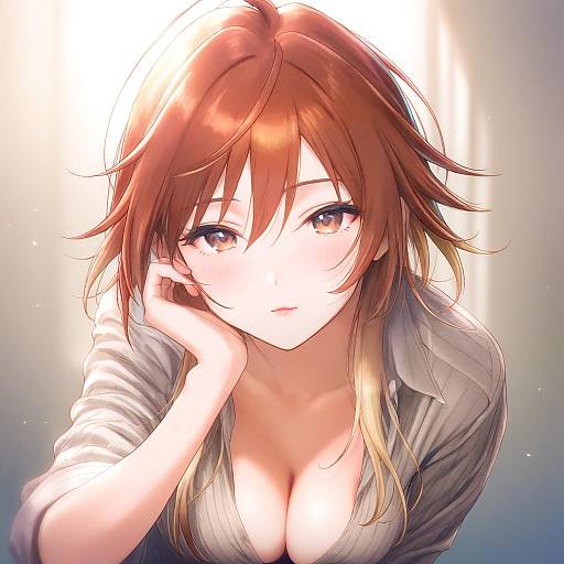 Illustration of Aketa mikoto, idolmaster in the style of Goto p