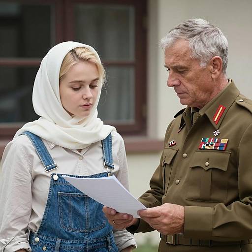 Young Woman and Older Man Portrait