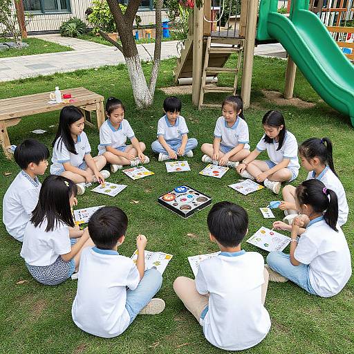 Children Learning and Playing Outdoors