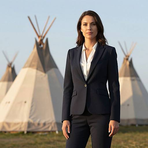 Professional Woman by Traditional Teepees